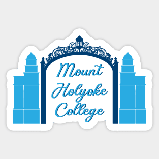 Mount Holyoke Blue Gates Sticker